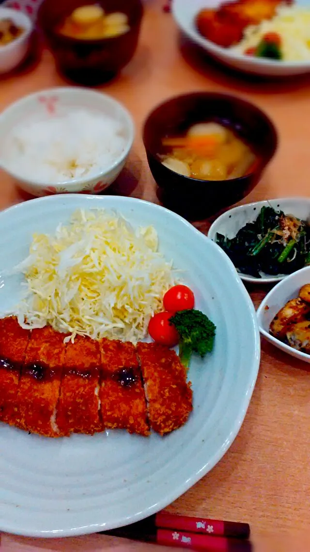 1月3日の晩御飯は豚カツ♪|ノリティアさん