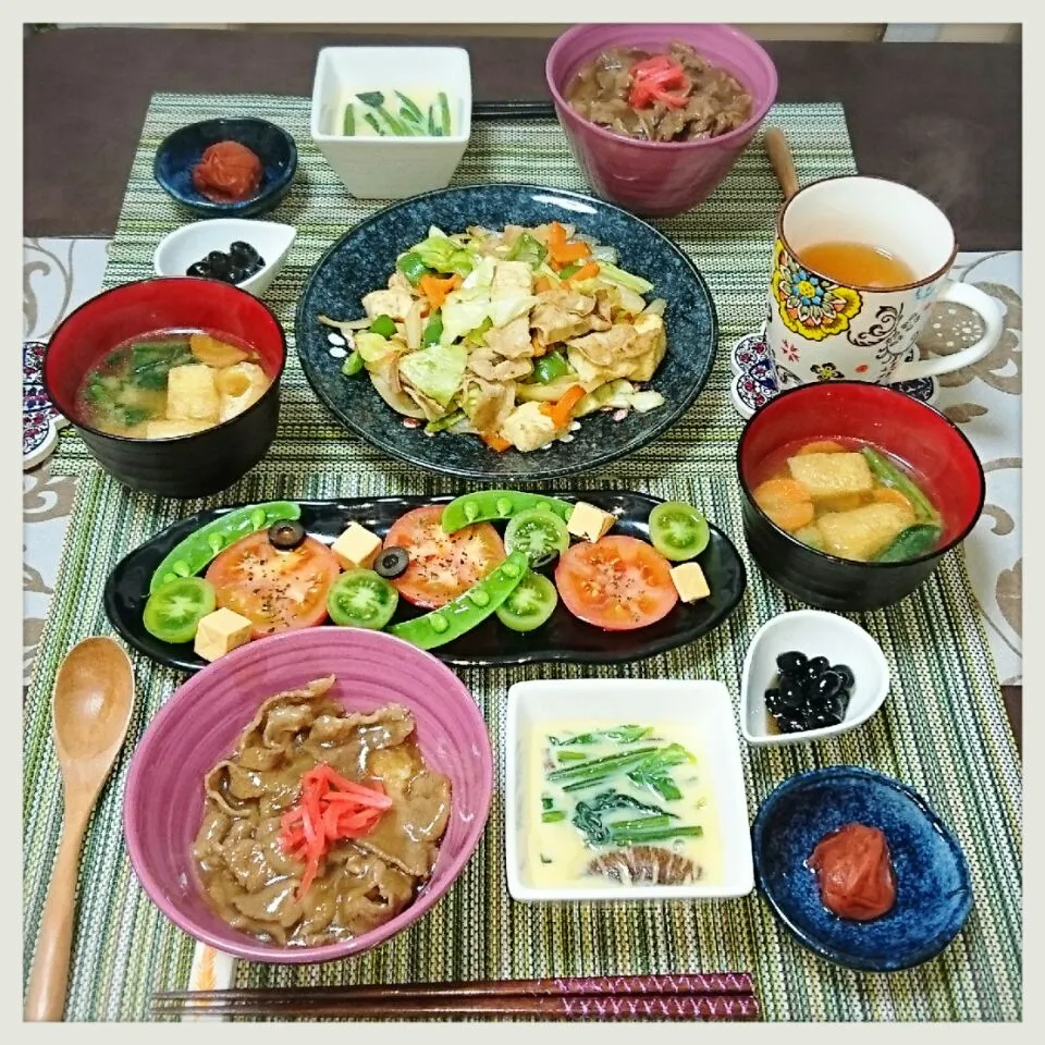 牛丼
野菜チャンプルー
茶碗蒸し
トマト|misaさん