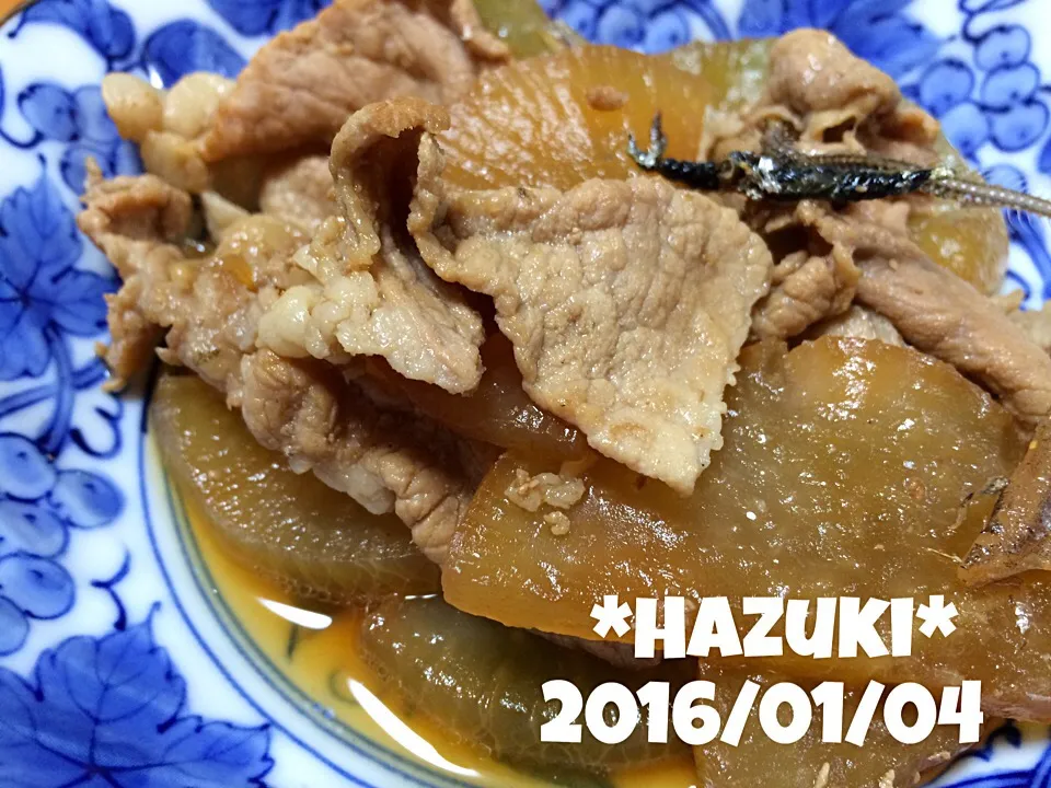 おふくろの味(大根と豚肉の炒め煮)|Hazukiさん