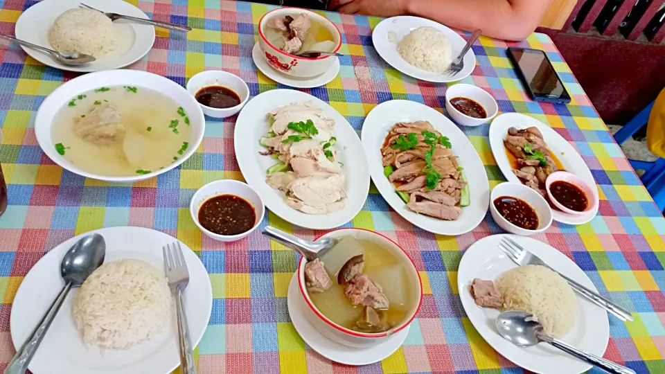 braised duck meat n chicken rice in bangkok|rufvalさん