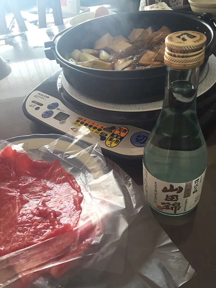 日本酒とすき焼き|さなえ♪さん