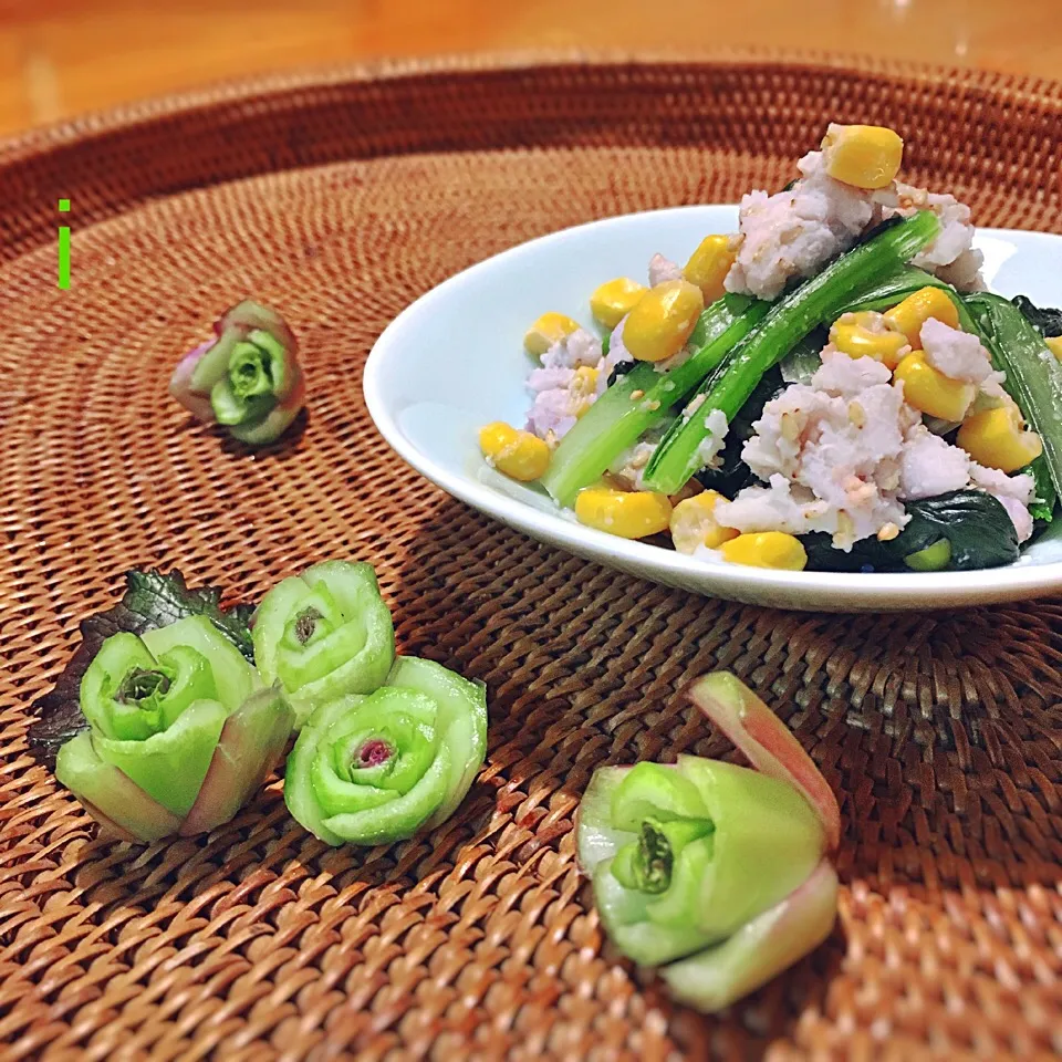 welcomeizumiさんの料理 🌿里芋と小松菜のサラダ🌿 【Taro and komatsuna salad】|izoomさん