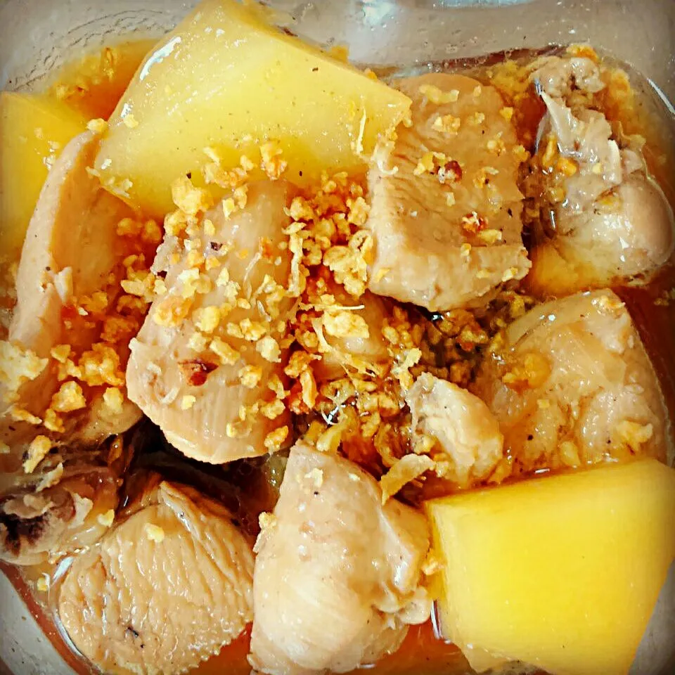 Chicken Adobo... with roasted garlic.. 
 #filipinofood|Mildred Almiraさん