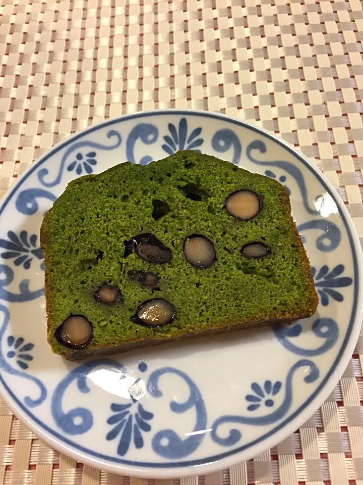 Snapdishの料理写真:抹茶黒豆パウンドケーキ|amiさん