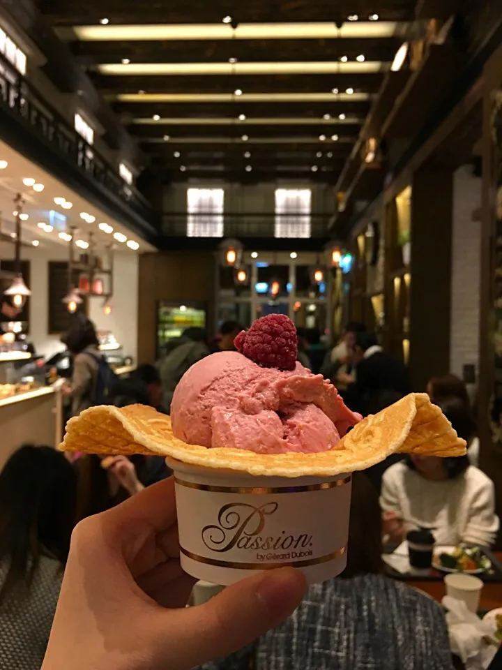 Snapdishの料理写真:#raspberry #icecream|Suyi Chanさん