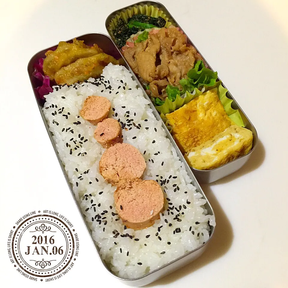 Snapdishの料理写真:旦那さんのシンプル弁当❤︎|Makinsさん