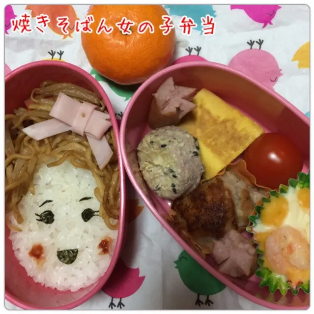 焼きそばんな女の子〜学童弁当〜|こむぎさん