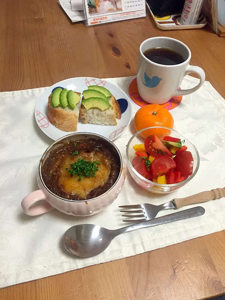 Onion soup breakfast|Kumigarさん