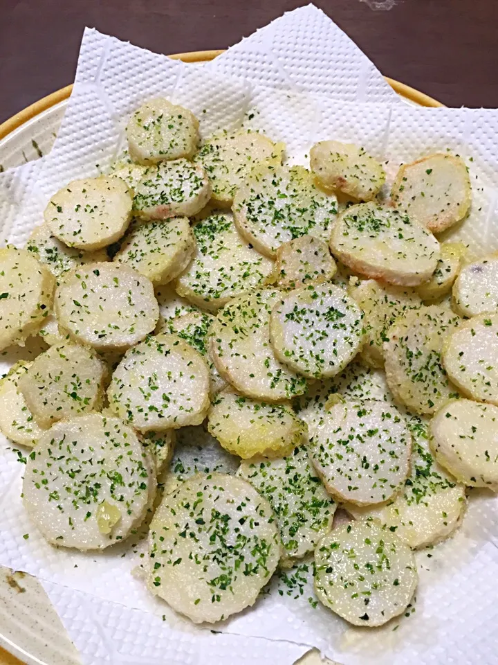 Snapdishの料理写真:京芋の青のりフライドポテト🎵|tachiさん