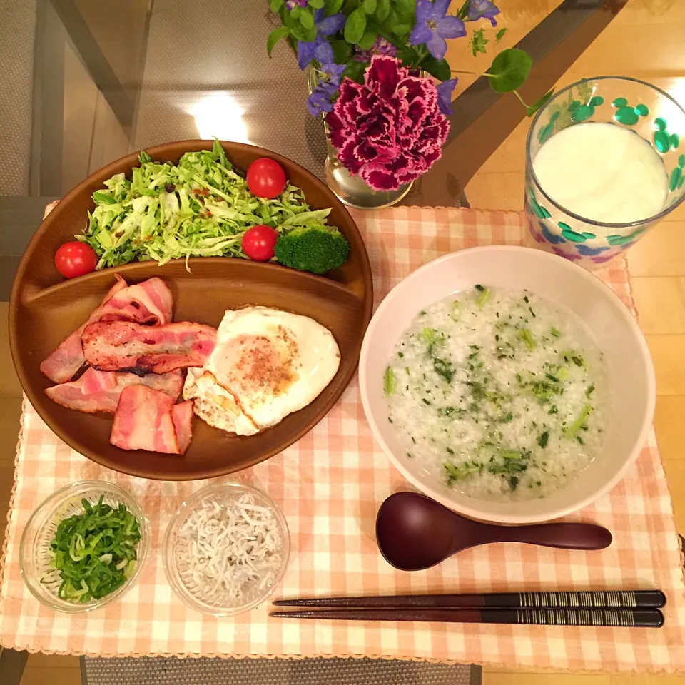 Snapdishの料理写真:主人の朝ごはん❤︎七草がゆ❤︎|Makinsさん