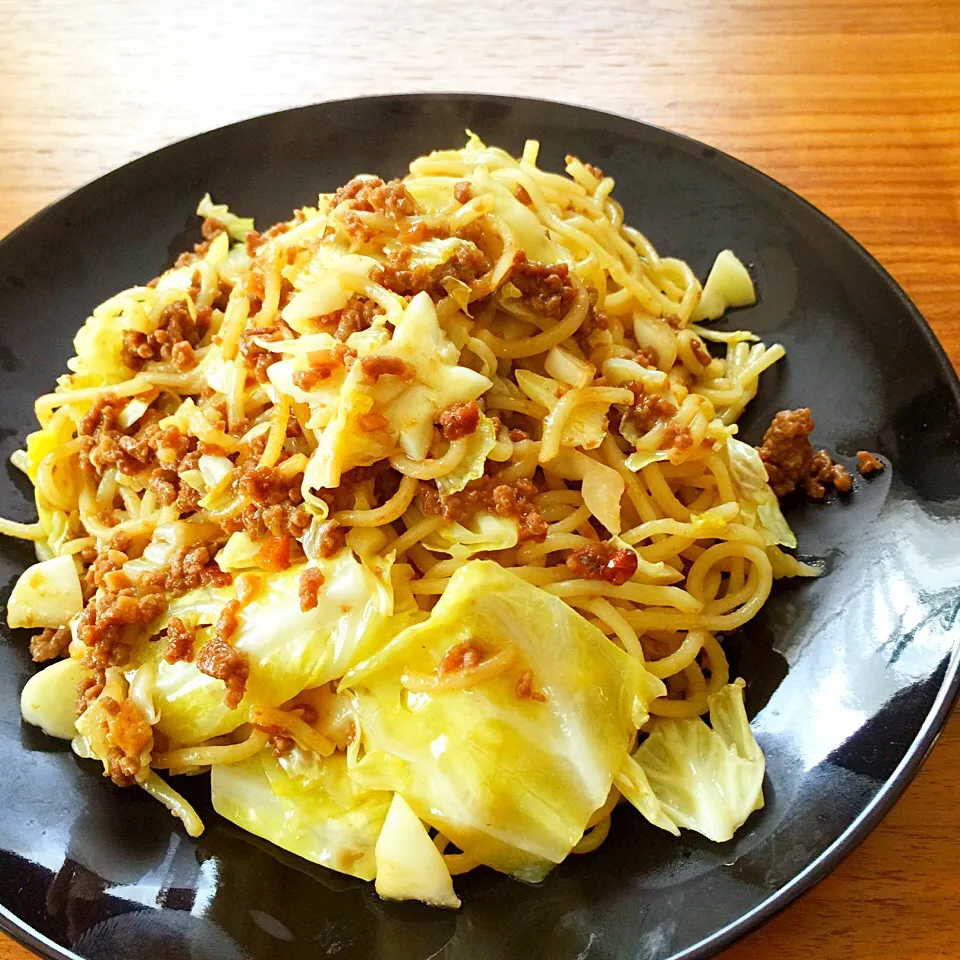 Snapdishの料理写真:肉みそシャンタン焼きそば|hoさん