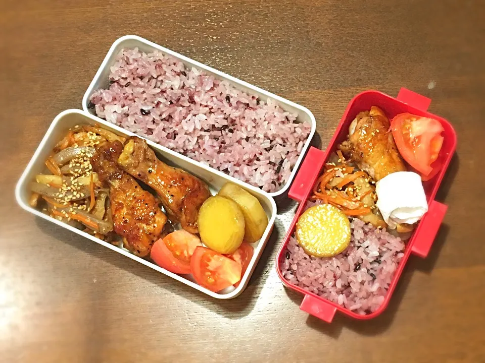 黒米のお揃い弁当|えりぺいさん