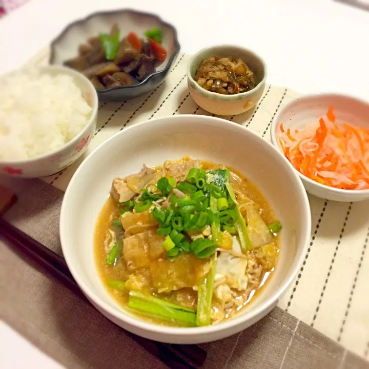 冬野菜の中華風卵あんかけと残り物で晩ご飯|杏さん