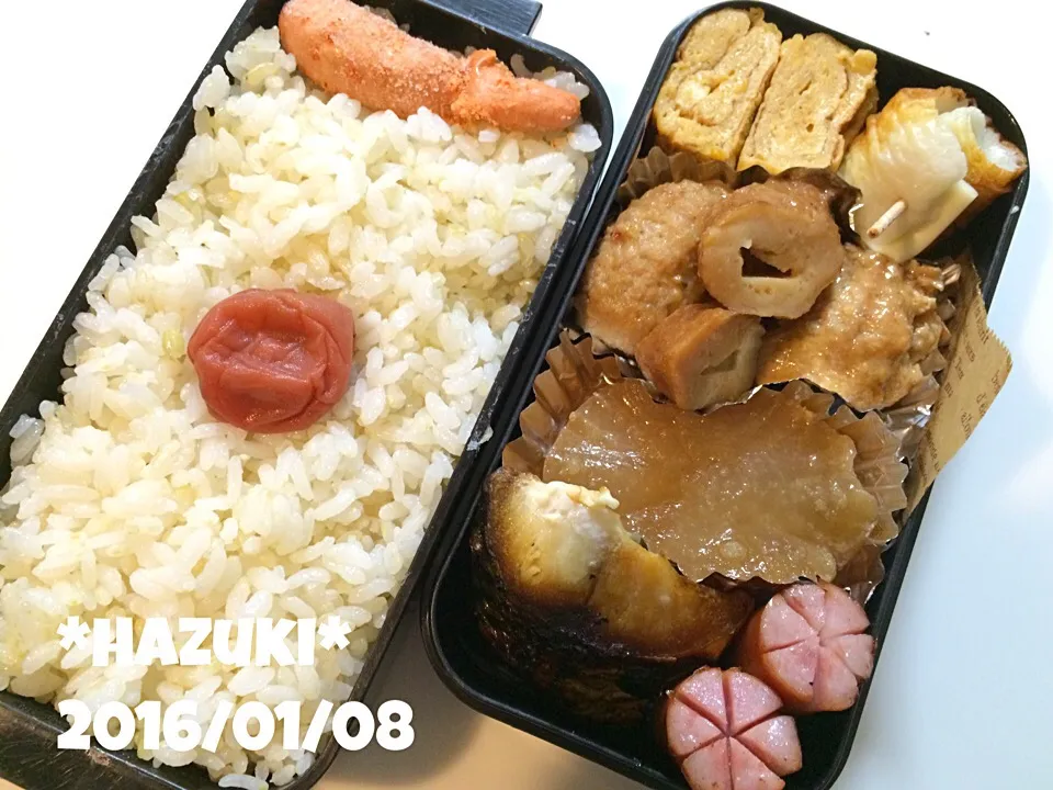 1月8日(金) 高校生息子②1色弁当😤|Hazukiさん