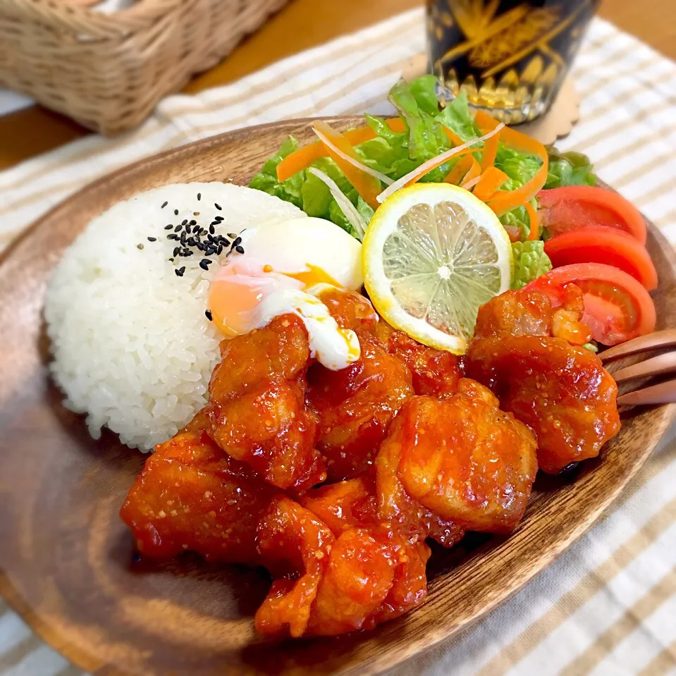 くせになる‼︎甘辛鶏のランチプレート🍴|むぎママさん