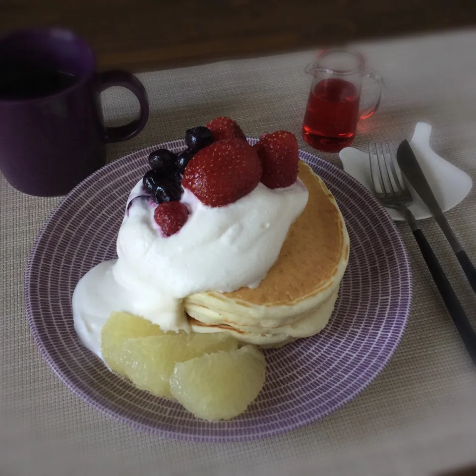 Snapdishの料理写真:今日の朝ごはん|ぺんぎんさん