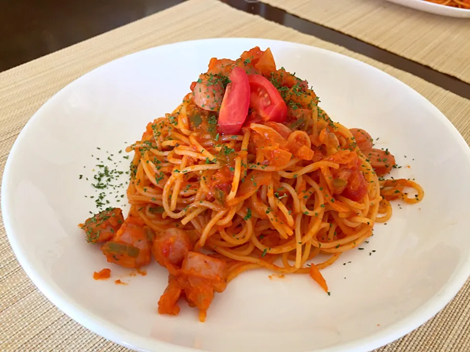 今日のランチは、お家で チーズ入りトマトソースパスタ|sono.kさん