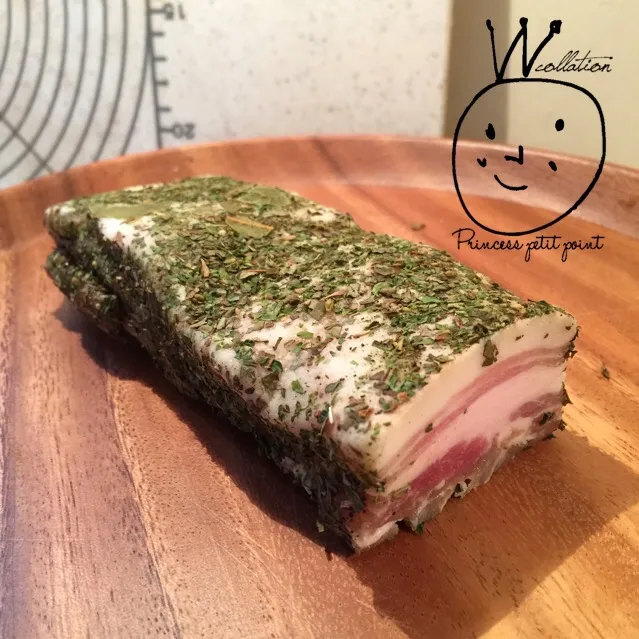 パンチェッタ(o^^o) 熟成しました！カルボナーラにしよっかな|Keibiさん