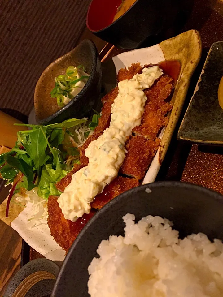 チキン南蛮定食  全景^ ^|saturnさん