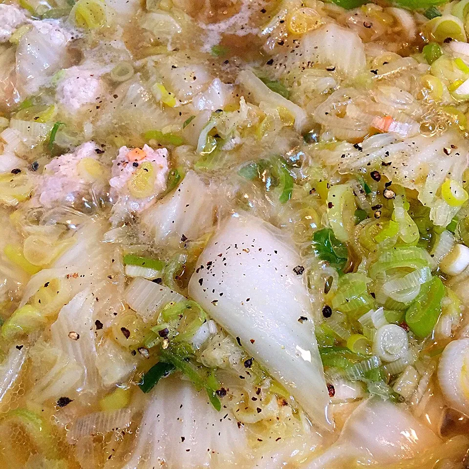 Snapdishの料理写真:くららさんの料理 
母直伝のゴロゴロ肉団子と白菜のスープ|志野さん