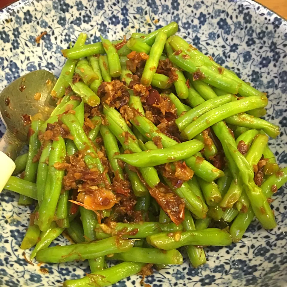 Snapdishの料理写真:Stir fried xo sauce French beans|Tinky 🍒さん