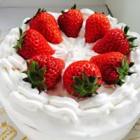 イチゴのお誕生ケーキ🍓|しずえさん