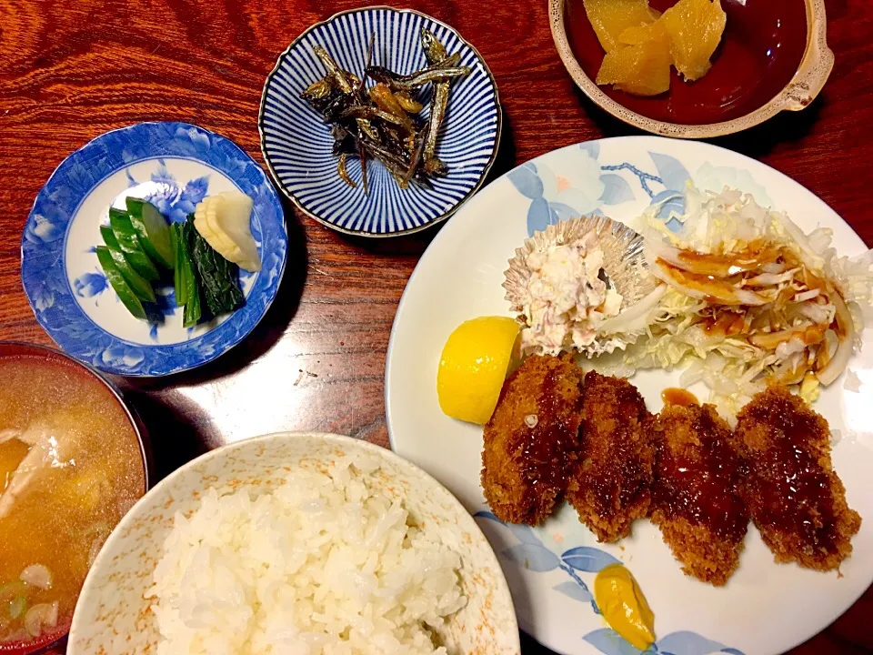 カキフライ定食|輝さん