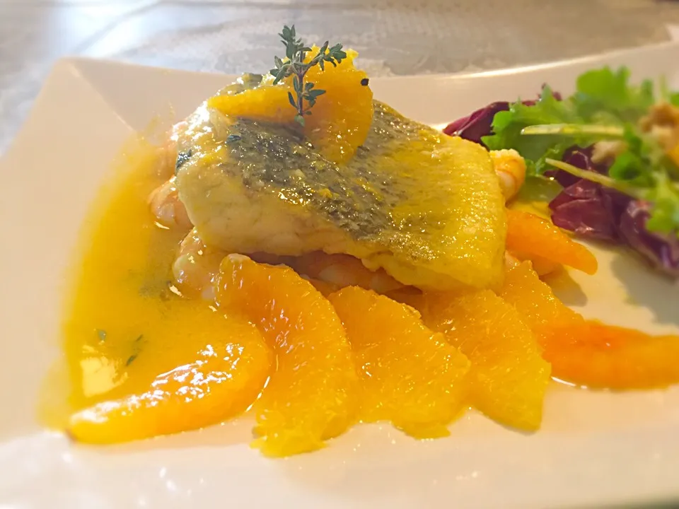 Sea bass with orange sauce|laura giardinaさん