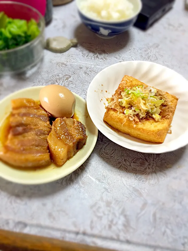 厚揚げ焼きと角煮|Kuniyuki  Nagaiさん