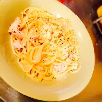 Snapdishの料理写真:お手製クリームソースパスタ|ryuryuさん