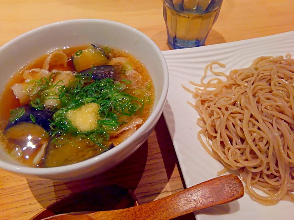 ご馳走蕎麦そらの☆茄子ともち豚のみぞれつけ汁蕎麦|うたかた。さん