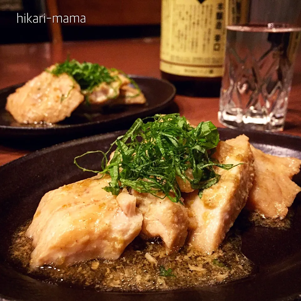 Snapdishの料理写真:レンジですぐつまみ♪カジキの柚子胡椒漬け\( ¨̮ )/🍶|ひかりママさん