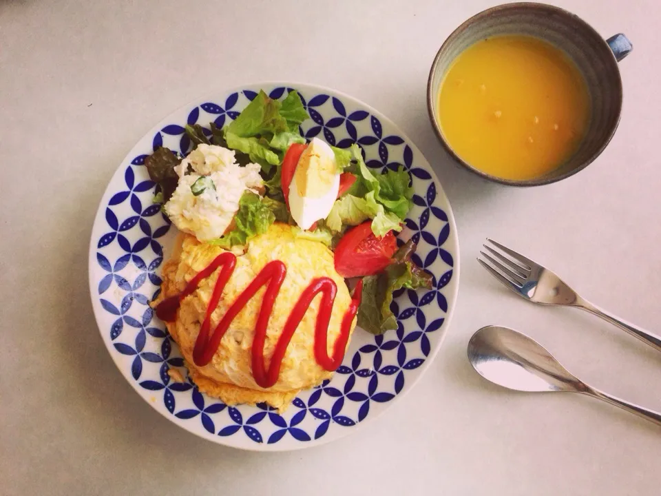 オムライスランチ|うちごはん、おやつさん