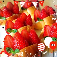 Snapdishの料理写真:🍓イチゴサンド🍓