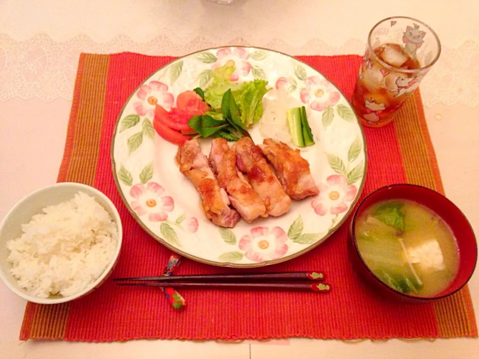 皮目パリパリ！まるで三ツ星〇感の商品のような照り焼きです♪|きさらんぱさらんさん