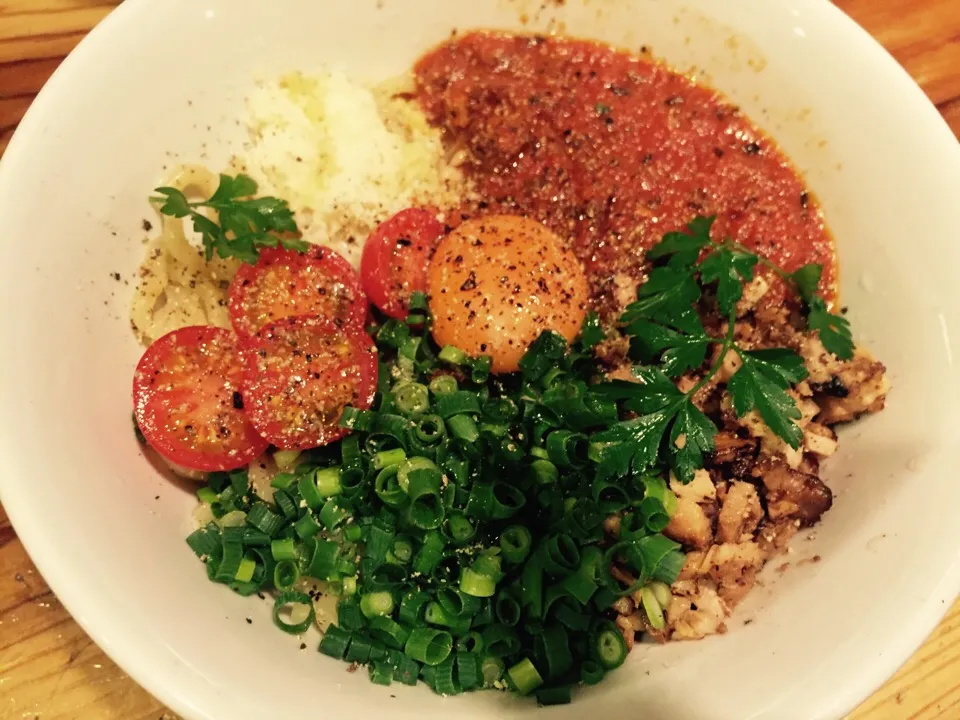 トマトまぜラーメン|わかなさん