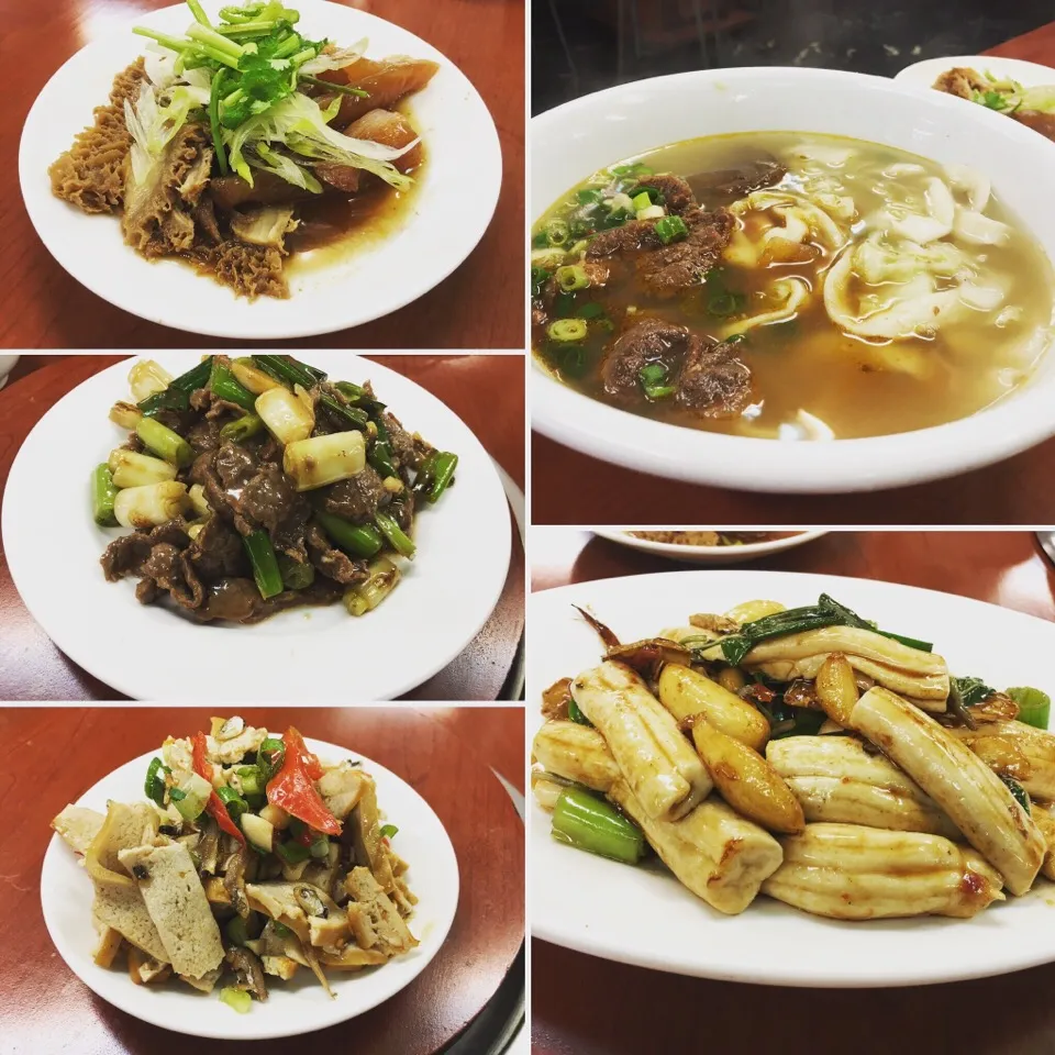 紅燒牛肉麵&麻油龍骨髓&滷牛筋+牛肚&涼拌豆干&蔥爆牛肉|Orangeさん