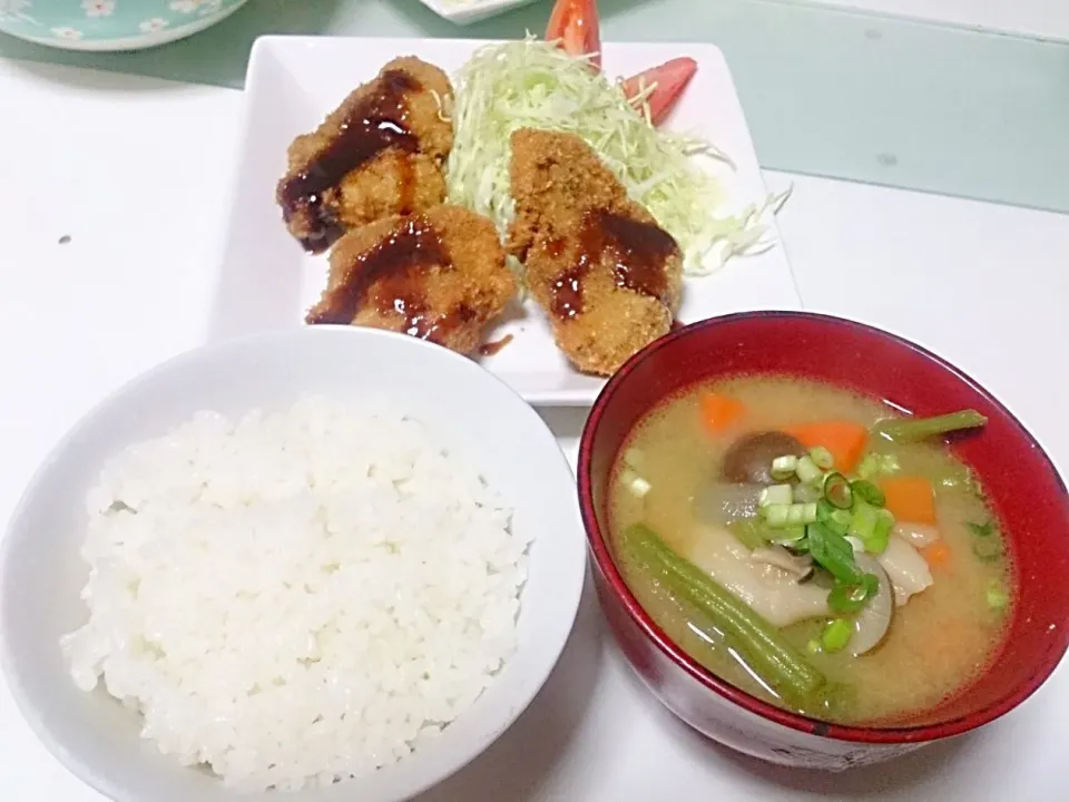 今日の夕飯～パパのリクエスト豚カツ～|mky710801さん