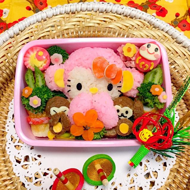 キティちゃんの見猿言わ猿聞か猿の干支弁当 Chiiaki Snapdish スナップディッシュ Id Bllrsa