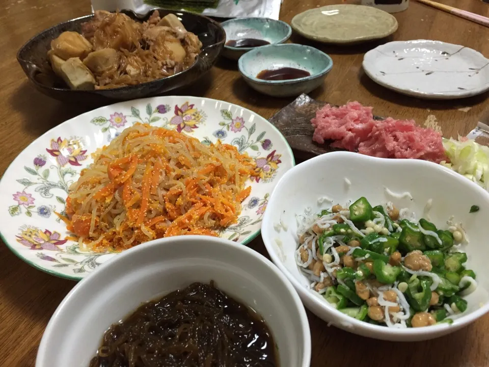 Snapdishの料理写真:オヤツを食べ過ぎた日の夕食|さんだーさん