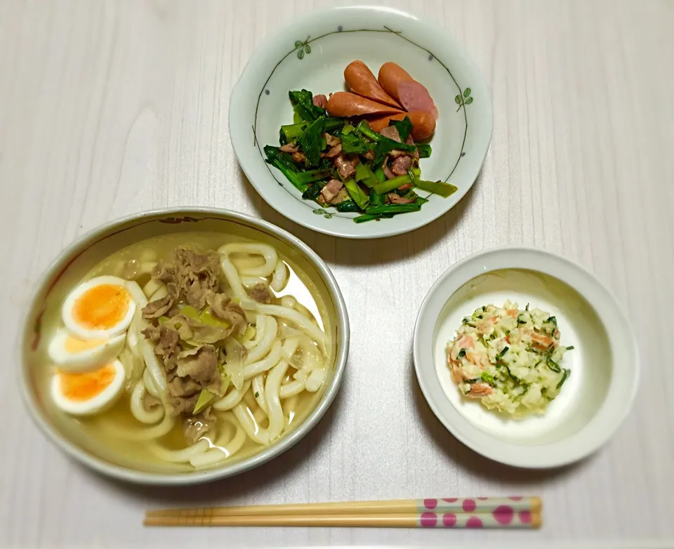 肉うどんとお弁当の残り|ほしみさん