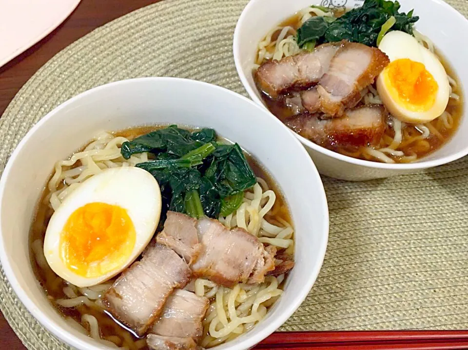 Snapdishの料理写真:自家製チャーシューで醤油ラーメン|hori horiさん