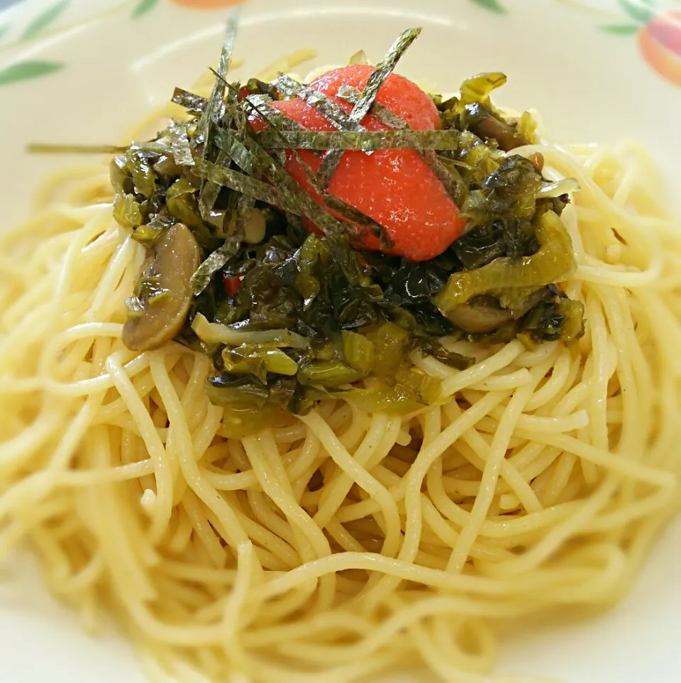 高菜と明太子のパスタ～d(^-^)|たかたかさん