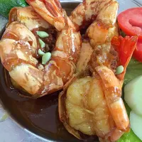 Snapdishの料理写真:Udang goreng mentega 🍤🍤🍤|Viviさん