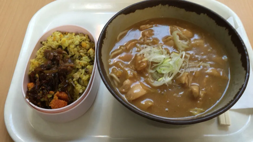 カレー南蛮蕎麦&高菜炒飯|おっちさん