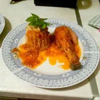 Snapdishの料理写真:greek chicken with tomato and rice #greece|Despina Gourtzelaさん