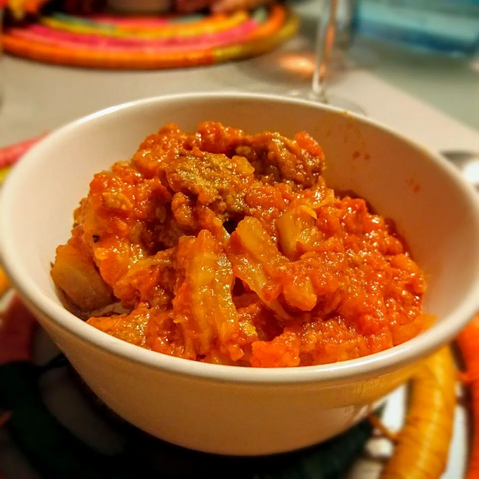 Fennel and Italian tomato's sauce with soya balls|Stefan Labuschagneさん