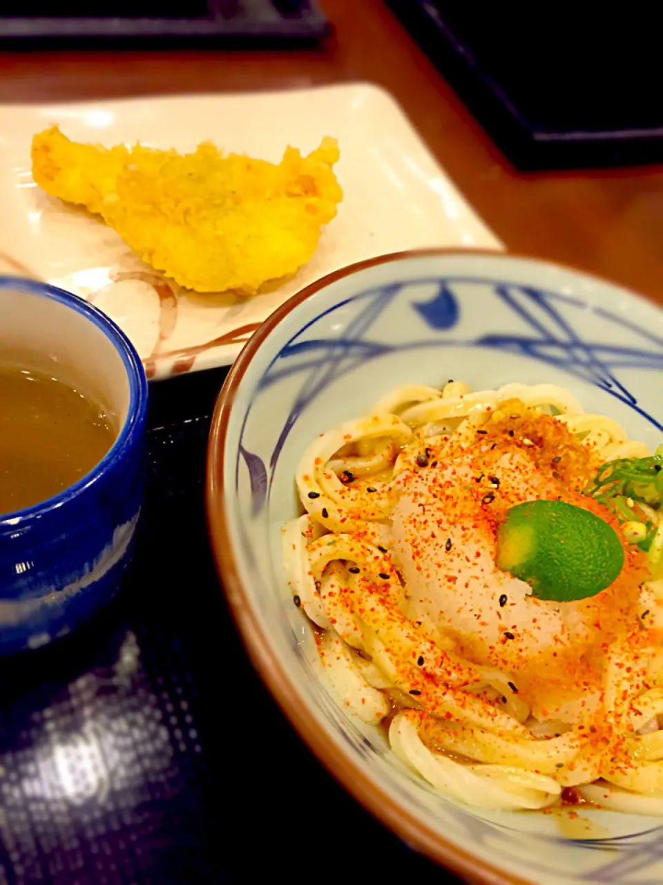 おろし醤油うどん   カレイの天ぷら|ch＊K*∀o(^^*)♪さん