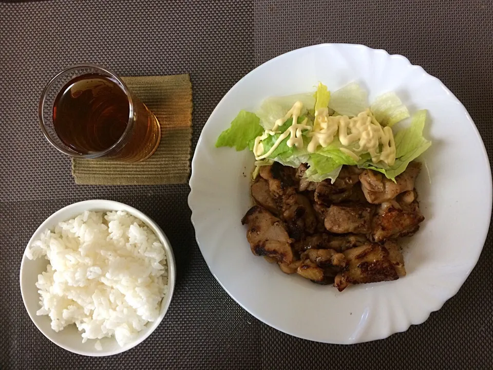 チキンソテーご飯|ばーさんさん