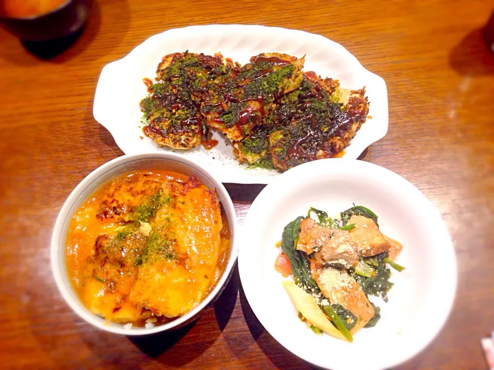 豆腐のカツお好み焼き風
人参あんかけ丼
イタリアン風鶏肉サラダ|けんちゃんさん